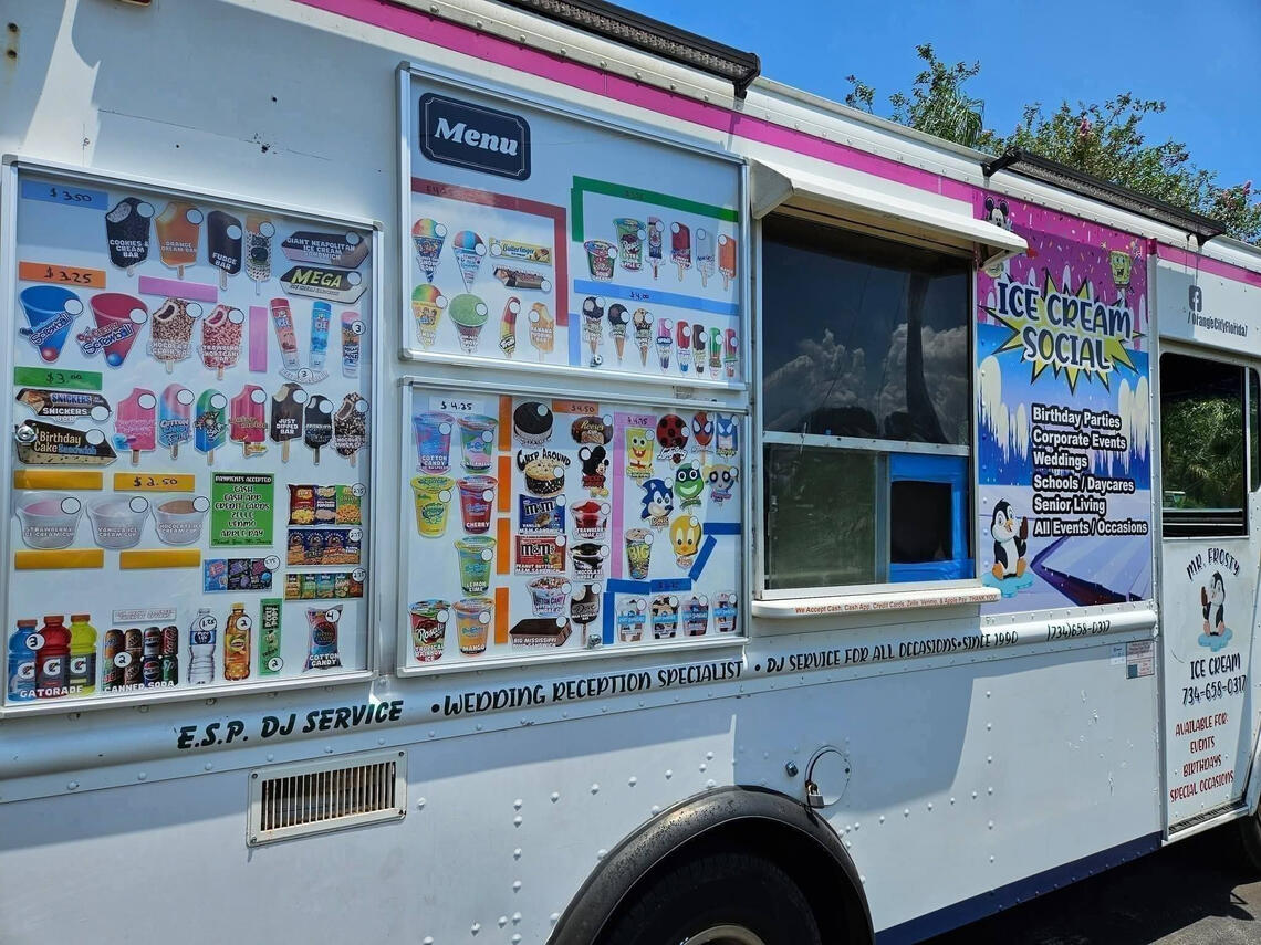 Mr. Frosty Ice Cream Truck Serving Events In Volusia County Florida